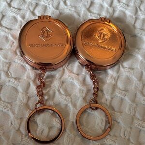 Glass Ladder Rose Gold Retractable Keychain purse hook - Set of 2